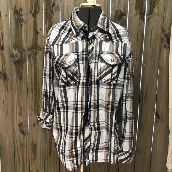 BKE Other - BKE Men's sleeve western style button shirt